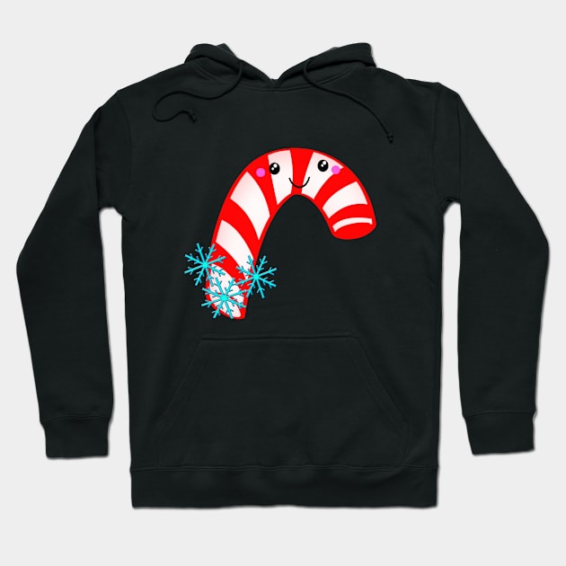 Cute Christmas Candy Cane Hoodie by Jarecrow 